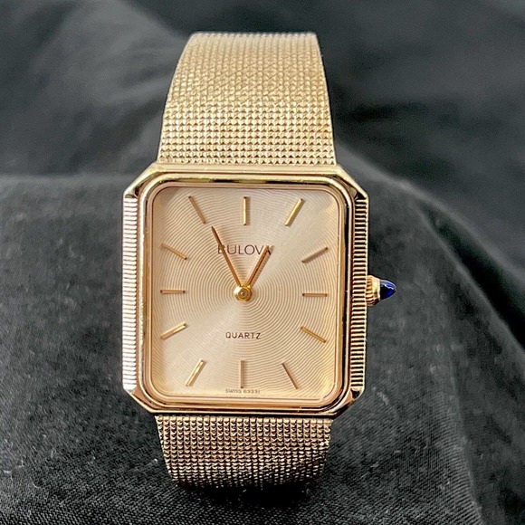 Bulova Other - Vintage 1983 Estate Mens Bulova Swiss Quartz Square Watch 83331